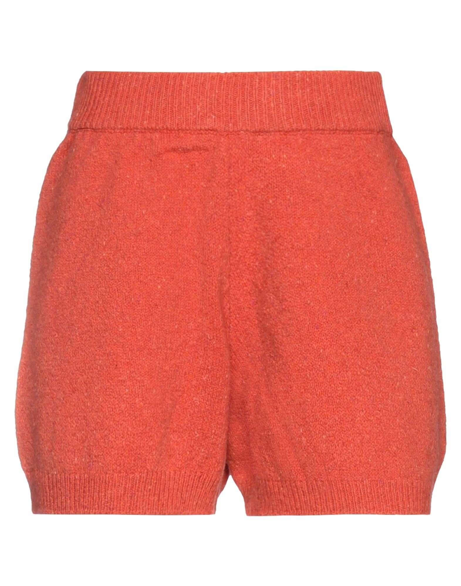 Vicolo Woman Shorts & Bermuda Shorts Orange Size Onesize Wool, Polyamide, Elastane In Red