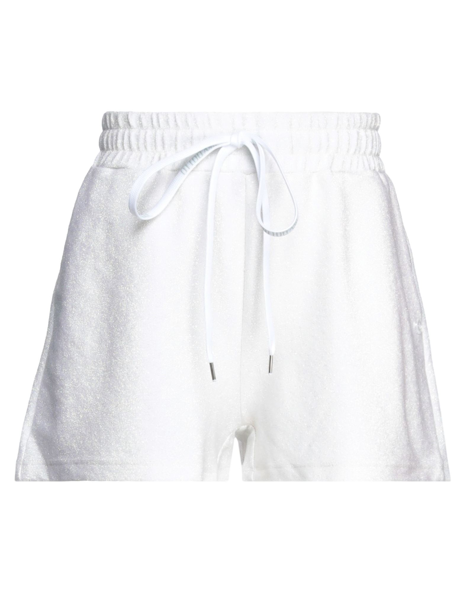 Ottod'ame Woman Shorts & Bermuda Shorts Ivory Size 6 Viscose, Polyester, Polyamide, Elastane In White