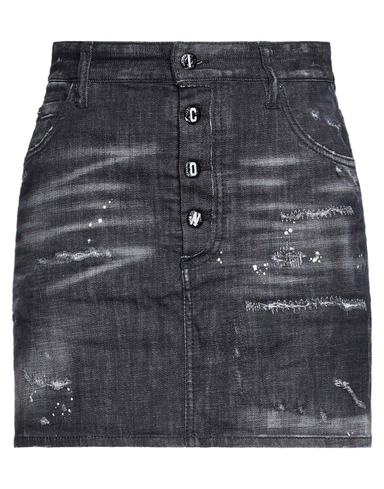 Dsquared2 Denim Skirts In Black