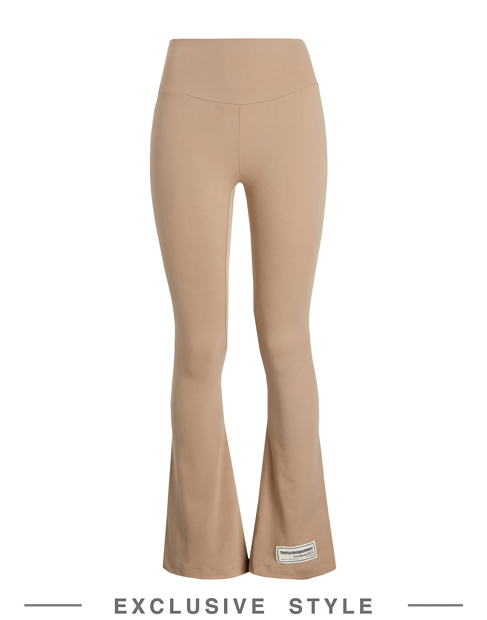 THE GIVING MOVEMENT X YOOX THE GIVING MOVEMENT X YOOX WOMAN PANTS LIGHT BROWN SIZE L RECYCLED POLYESTER, RECYCLED ELASTANE