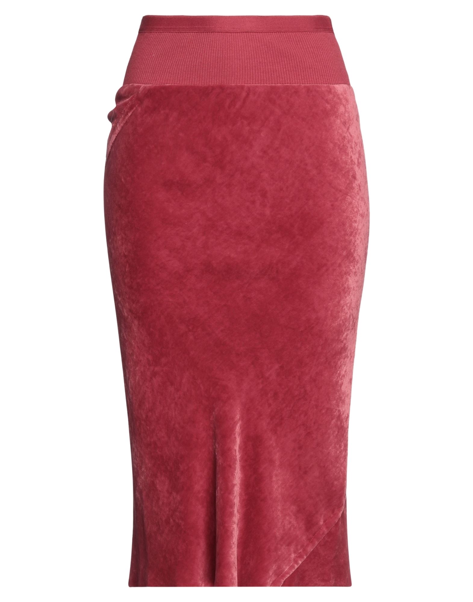 Shop Rick Owens Woman Midi Skirt Red Size 4 Viscose, Silk, Cotton, Polyamide