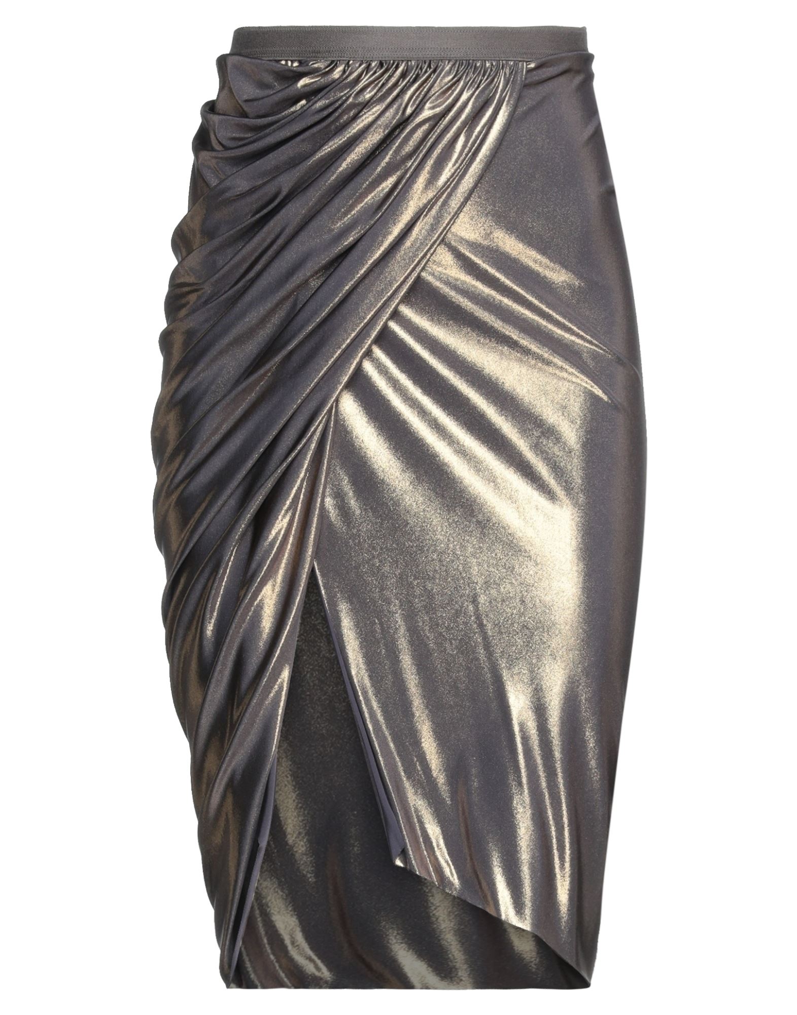 Rick Owens Midi Skirts In Gold