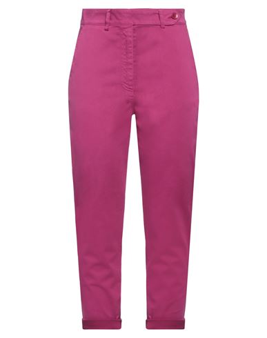 Soallure Woman Pants Magenta Size 6 Cotton, Elastane
