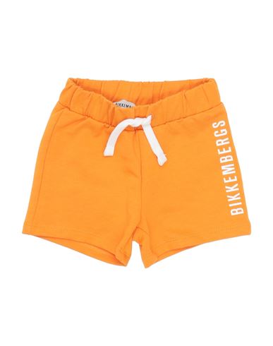 Bikkembergs Babies'  Newborn Boy Shorts & Bermuda Shorts Orange Size 3 Cotton, Elastane