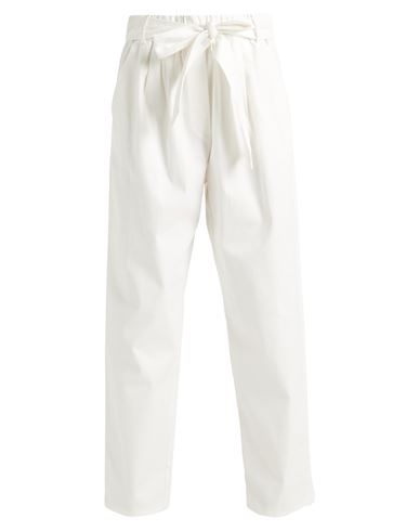 Gina Gorgeous Woman Pants Off White Size 10 Cotton, Elastane