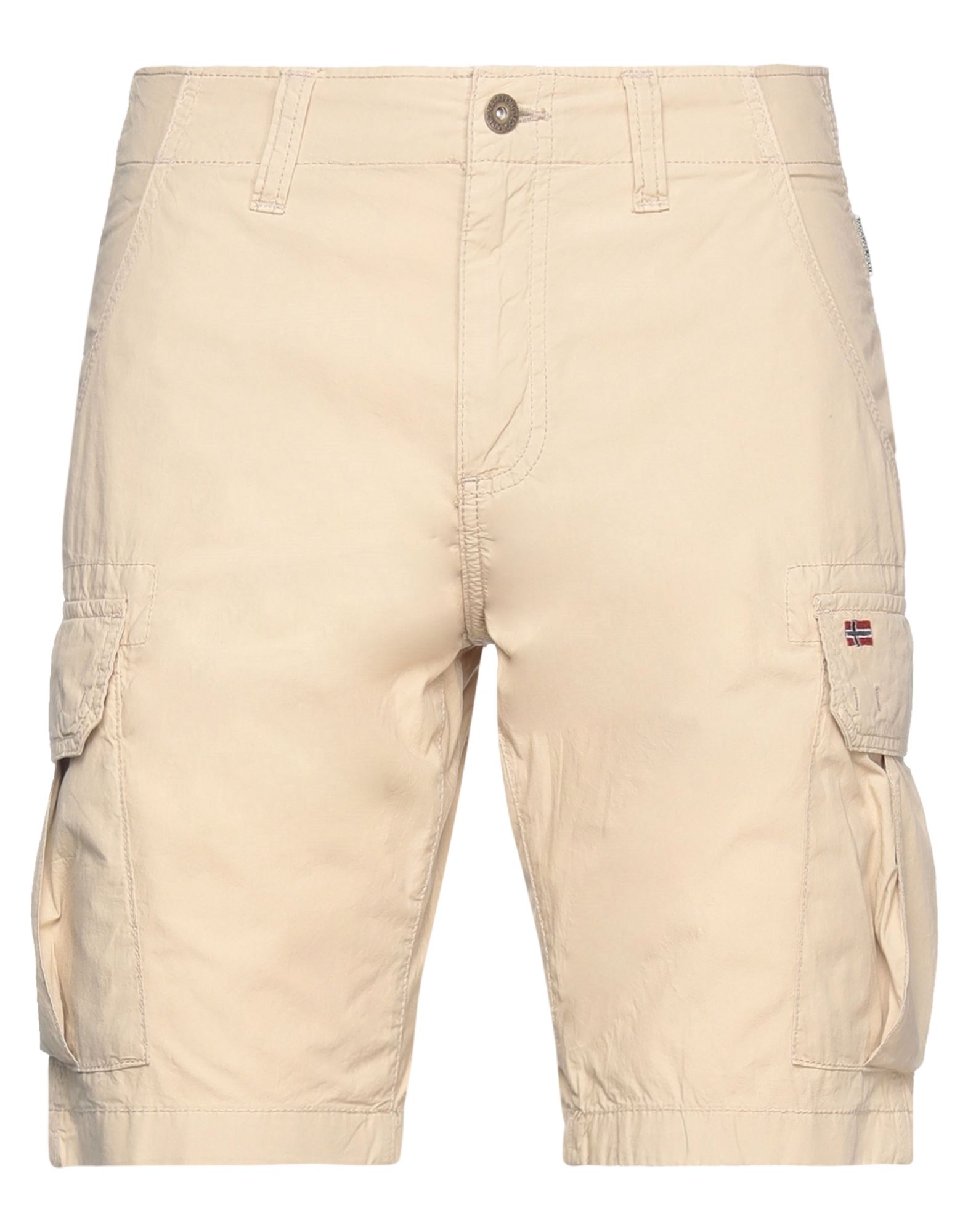 Napapijri Man Shorts & Bermuda Shorts Beige Size 34 Cotton