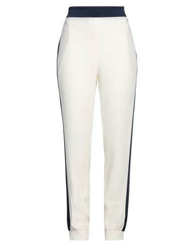 Twinset Woman Pants Ivory Size 6 Acetate, Viscose In White