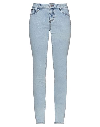Shop Philipp Plein Woman Jeans Blue Size 31 Cotton, Elastane