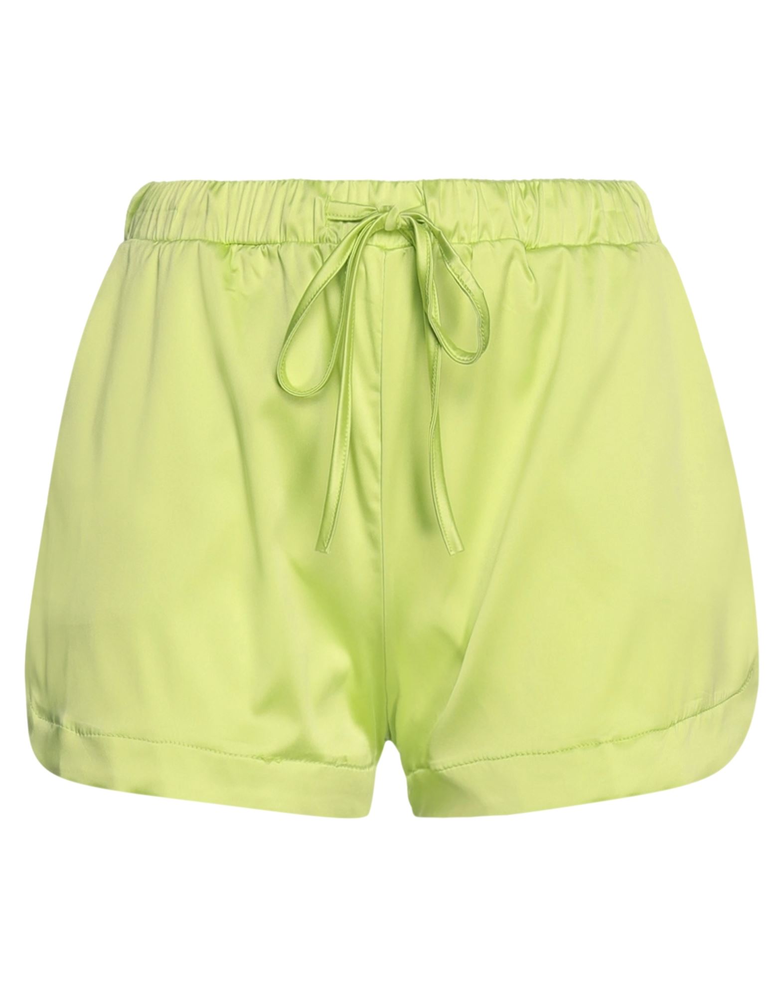 Ow Collection Woman Shorts & Bermuda Shorts Acid Green Size L Polyester, Elastane