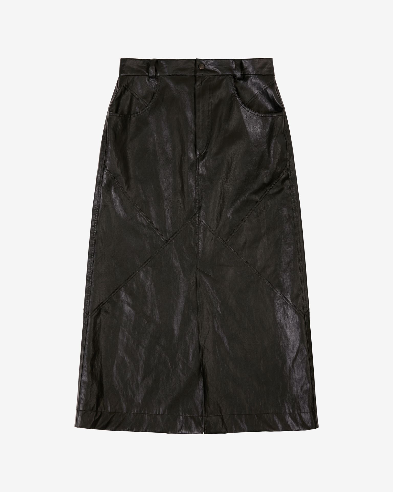 Isabel Marant Étoile Cecilia Faux-leather Maxi Skirt In Black
