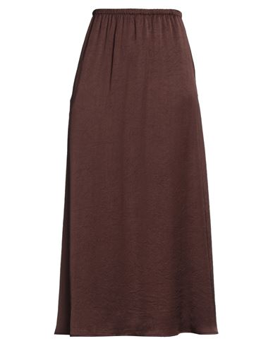 American Vintage Woman Midi Skirt Dark Brown Size L Acetate