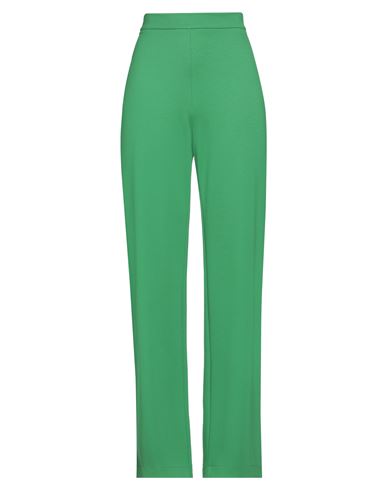 Imperial Woman Pants Green Size L Viscose, Polyamide, Elastane In Green