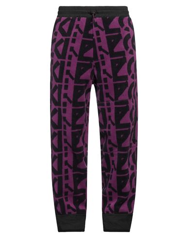 Kenzo Man Pants Purple Size Xl Polyester, Polyamide, Elastane