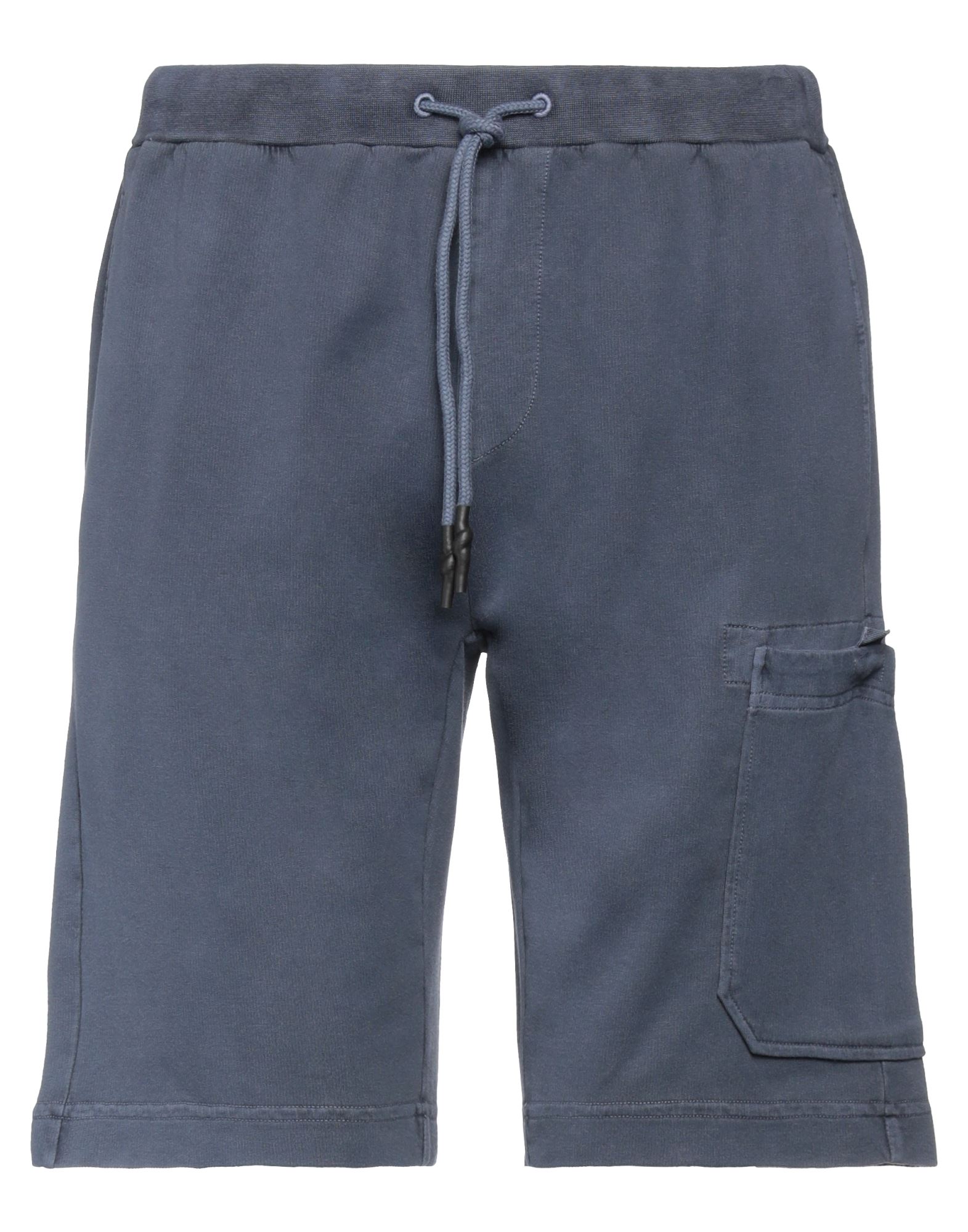 Manuel Ritz Man Shorts & Bermuda Shorts Slate Blue Size Xl Cotton, Elastane