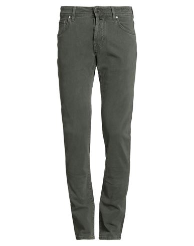 Jacob Cohёn Man Pants Military Green Size 31 Cotton, Elastane, Polyester In Green