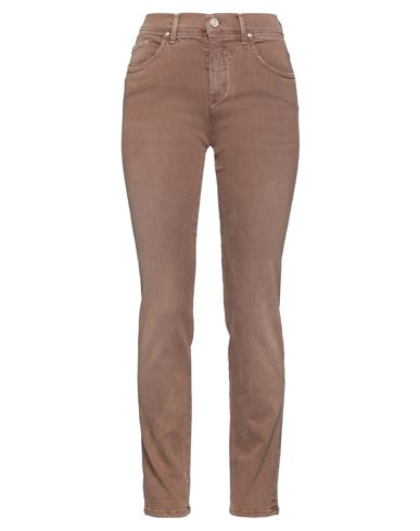 Jacob Cohёn Premium Woman Jeans Brown Size 27 Viscose, Cotton, Lyocell, Polyester, Elastane In Brown