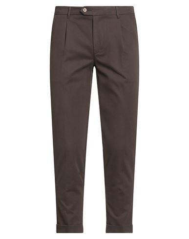 0/zero Construction Man Pants Dark Brown Size 32 Cotton, Elastane In Brown