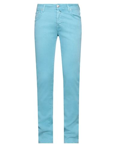 Jacob Cohёn Man Jeans Sky Blue Size 29 Linen, Cotton, Elastane