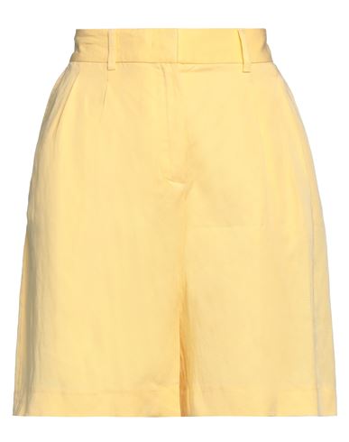 Tommy Hilfiger Woman Shorts & Bermuda Shorts Yellow Size 4 Lyocell, Linen, Tencel Lyocell