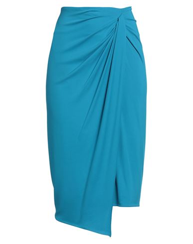 Pinko Woman Midi Skirt Azure Size S Viscose, Elastane In Blue