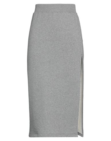 Red Valentino Woman Midi Skirt Light Grey Size S Cotton, Polyester, Viscose, Elastane