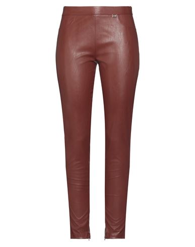 Anna Molinari Woman Leggings Brown Size 12 Polyester, Polyurethane