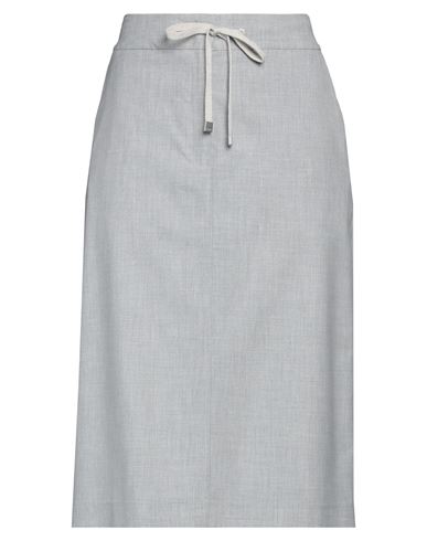 Peserico Woman Midi Skirt Light Grey Size 10 Polyester, Viscose, Elastane, Cotton, Polyamide