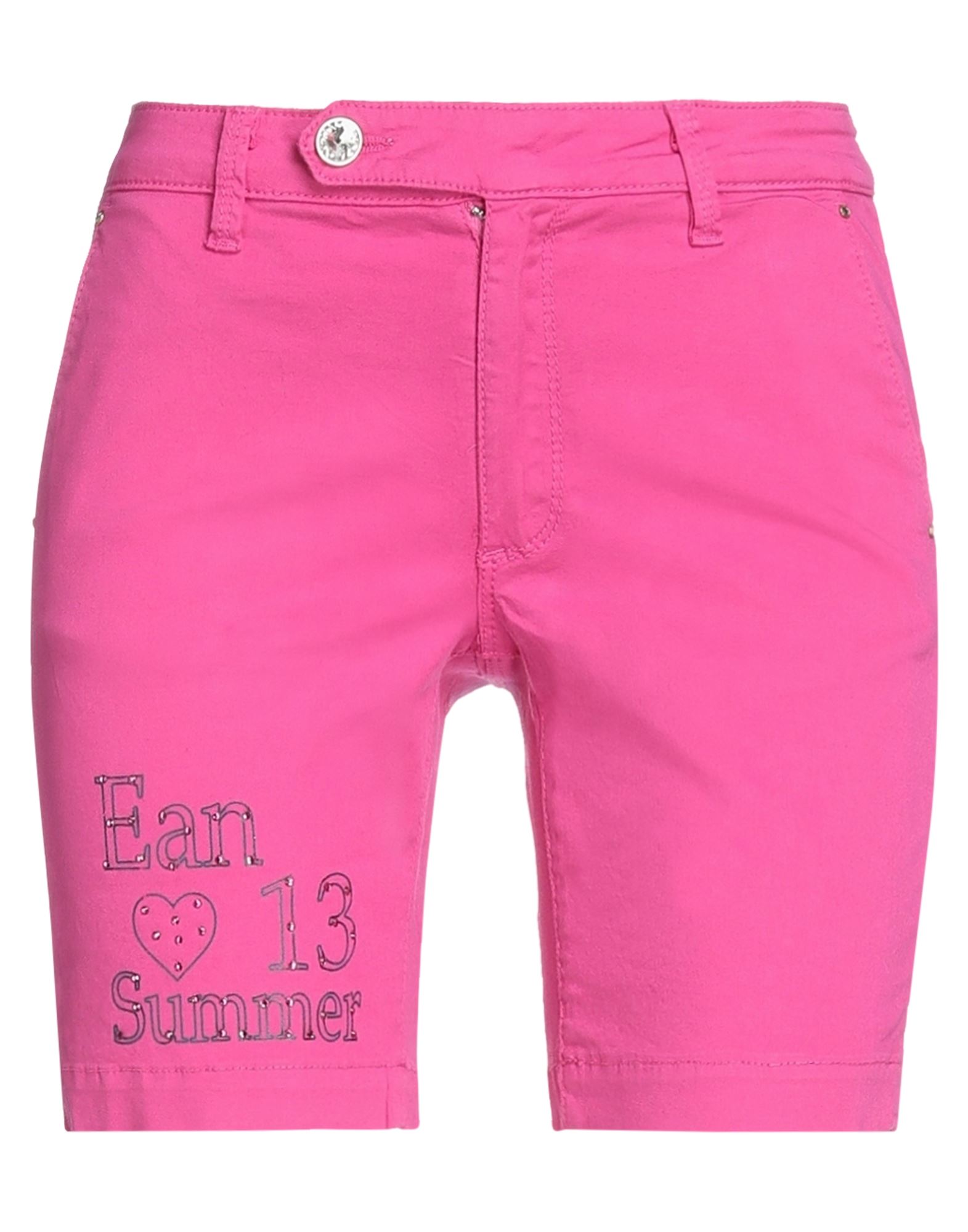 Ean 13 Woman Shorts & Bermuda Shorts Fuchsia Size 8 Cotton, Elastane In Pink