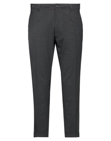 Shop Paolo Pecora Man Pants Steel Grey Size 38 Polyester, Wool, Elastane
