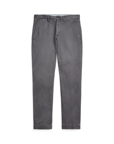 Polo Ralph Lauren Stretch Slim Fit Chino Pant Man Pants Grey Size 34w-34l Cotton, Elastane