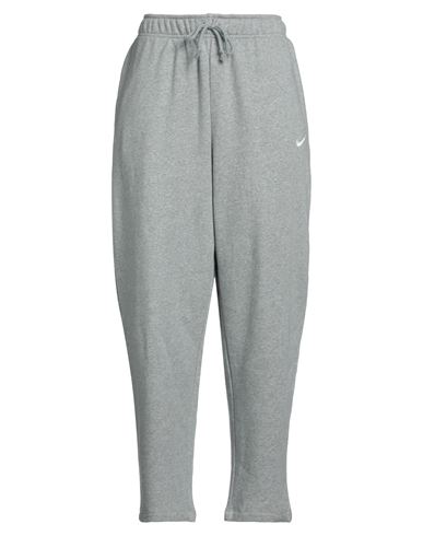 Shop Nike Woman Pants Light Grey Size L Cotton, Polyester