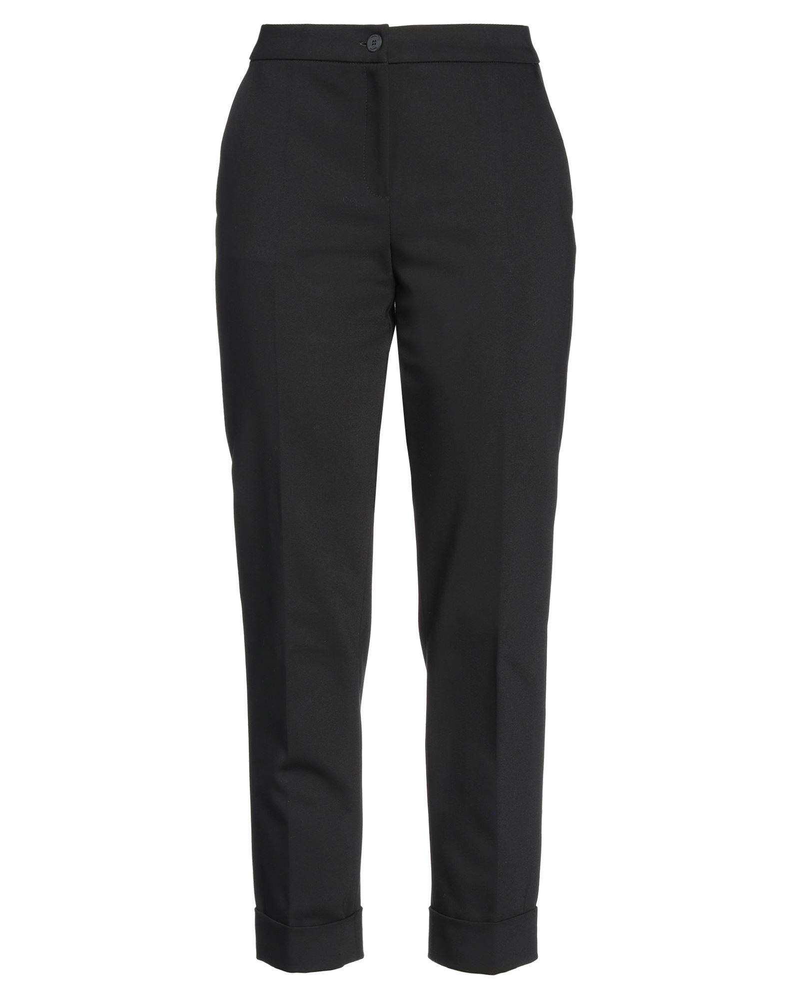 CARACTERE CARACTÈRE WOMAN PANTS BLACK SIZE 12 COTTON, POLYESTER, ELASTANE