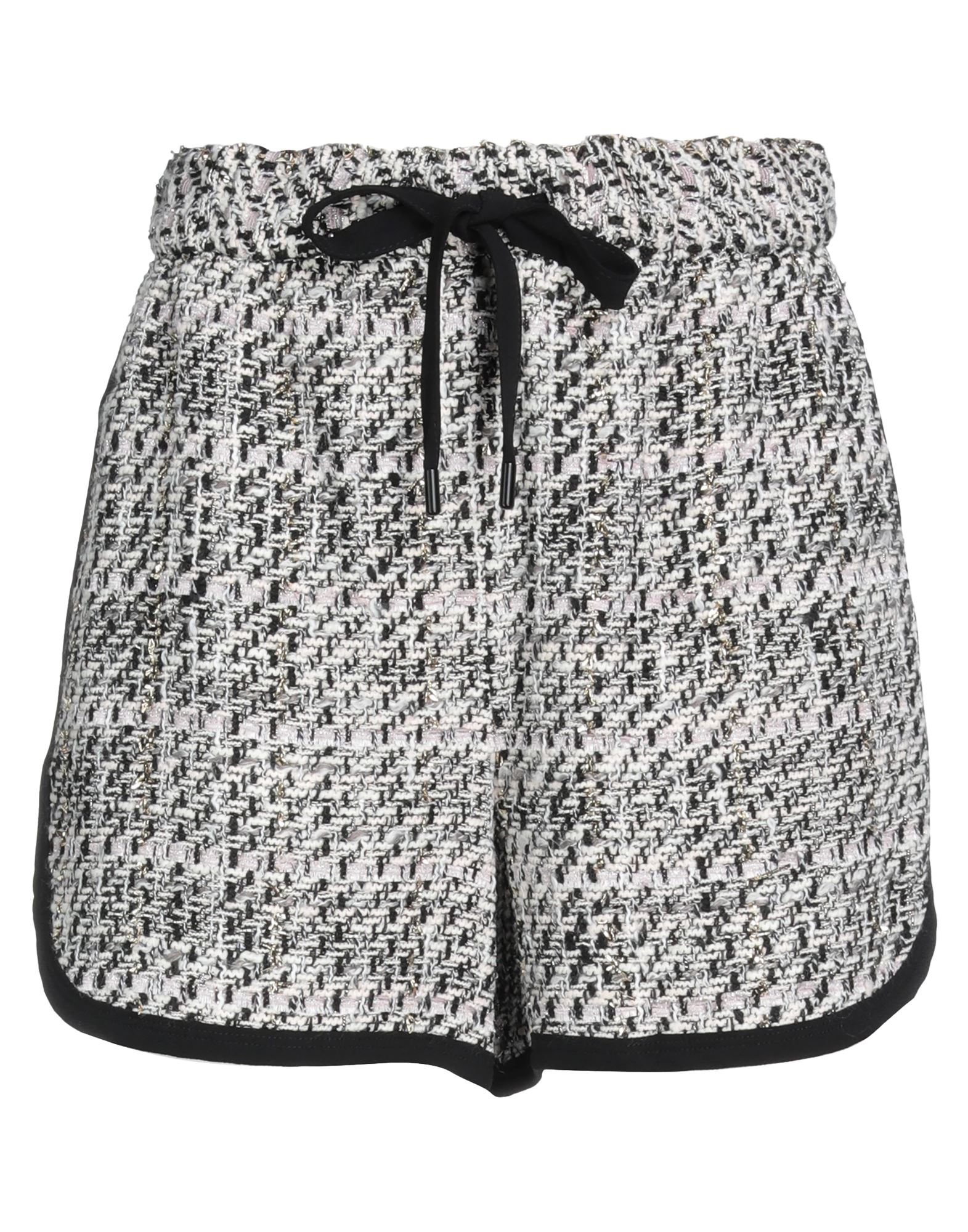 Maje Woman Shorts & Bermuda Shorts Black Size 8 Synthetic Fibers, Cotton, Metallic Fiber