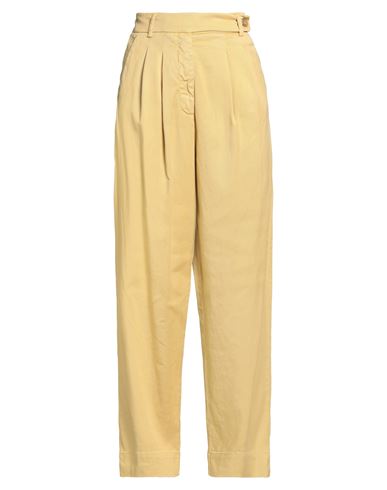 Momoní Woman Pants Pastel Yellow Size 4 Cotton, Elastane In Yellow