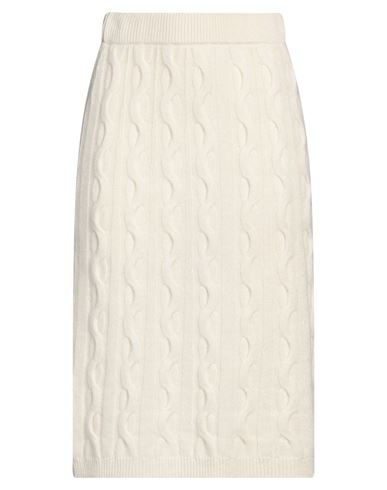 Drumohr Woman Midi Skirt Ivory Size M Cashmere In White