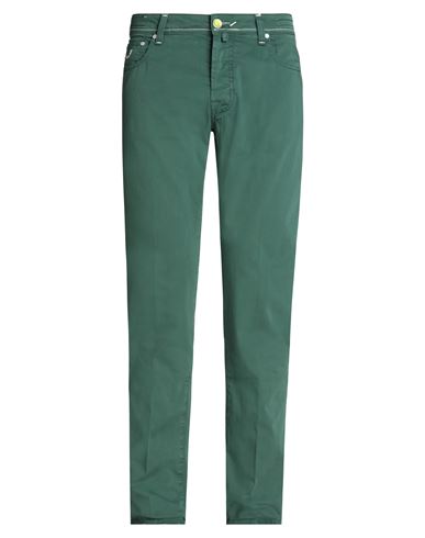Shop Jacob Cohёn Man Pants Dark Green Size 35 Cotton, Elastane
