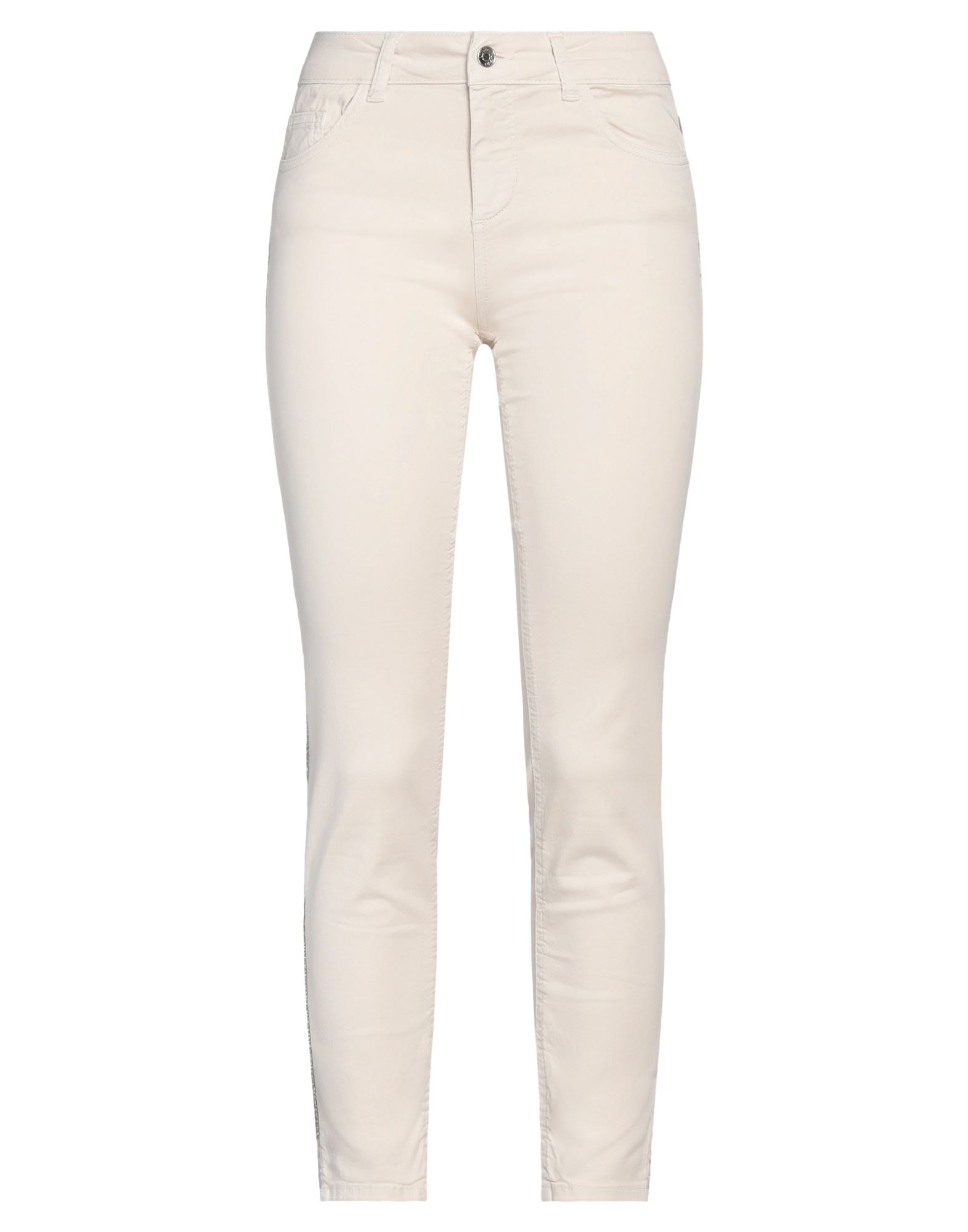 Liu •jo Woman Jeans Ivory Size 29 Cotton, Elastane In Beige