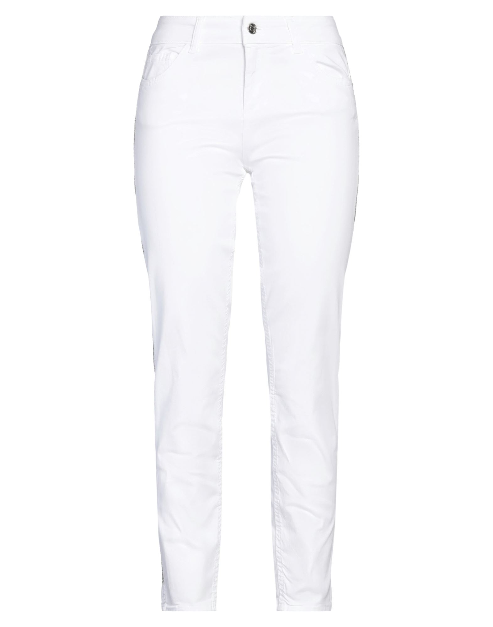 Shop Liu •jo Woman Pants White Size 29 Cotton, Elastane