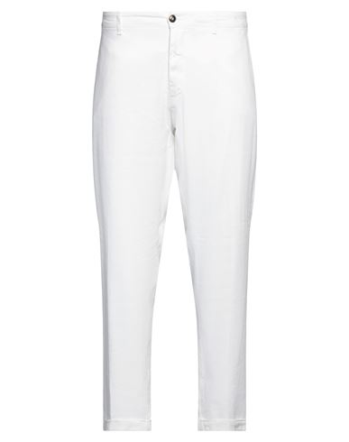 Liu •jo Man Man Pants Off White Size 38 Linen, Viscose, Cotton, Elastane In Off White