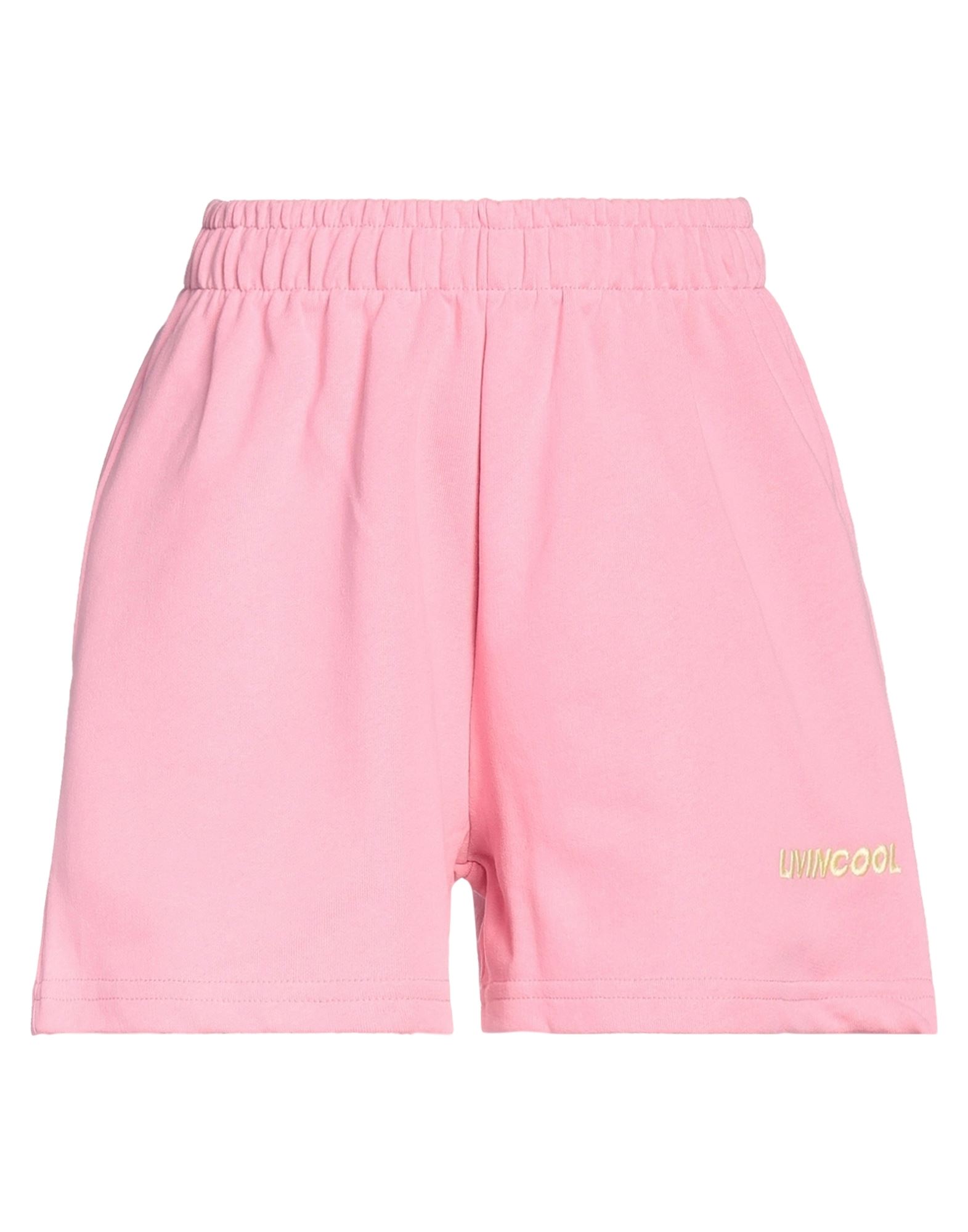 Livincool Woman Shorts & Bermuda Shorts Pink Size L Cotton