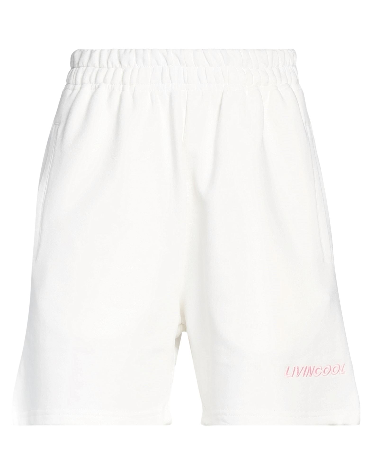 Livincool Woman Shorts & Bermuda Shorts White Size M Cotton
