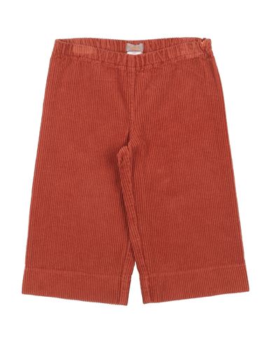 Il Gufo Toddler Girl Pants Rust Size 3 Cotton, Elastane In Red