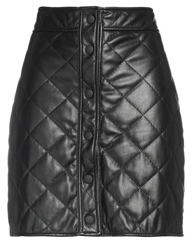 Msgm Woman Mini Skirt Black Size 10 Polyester, Polyurethane