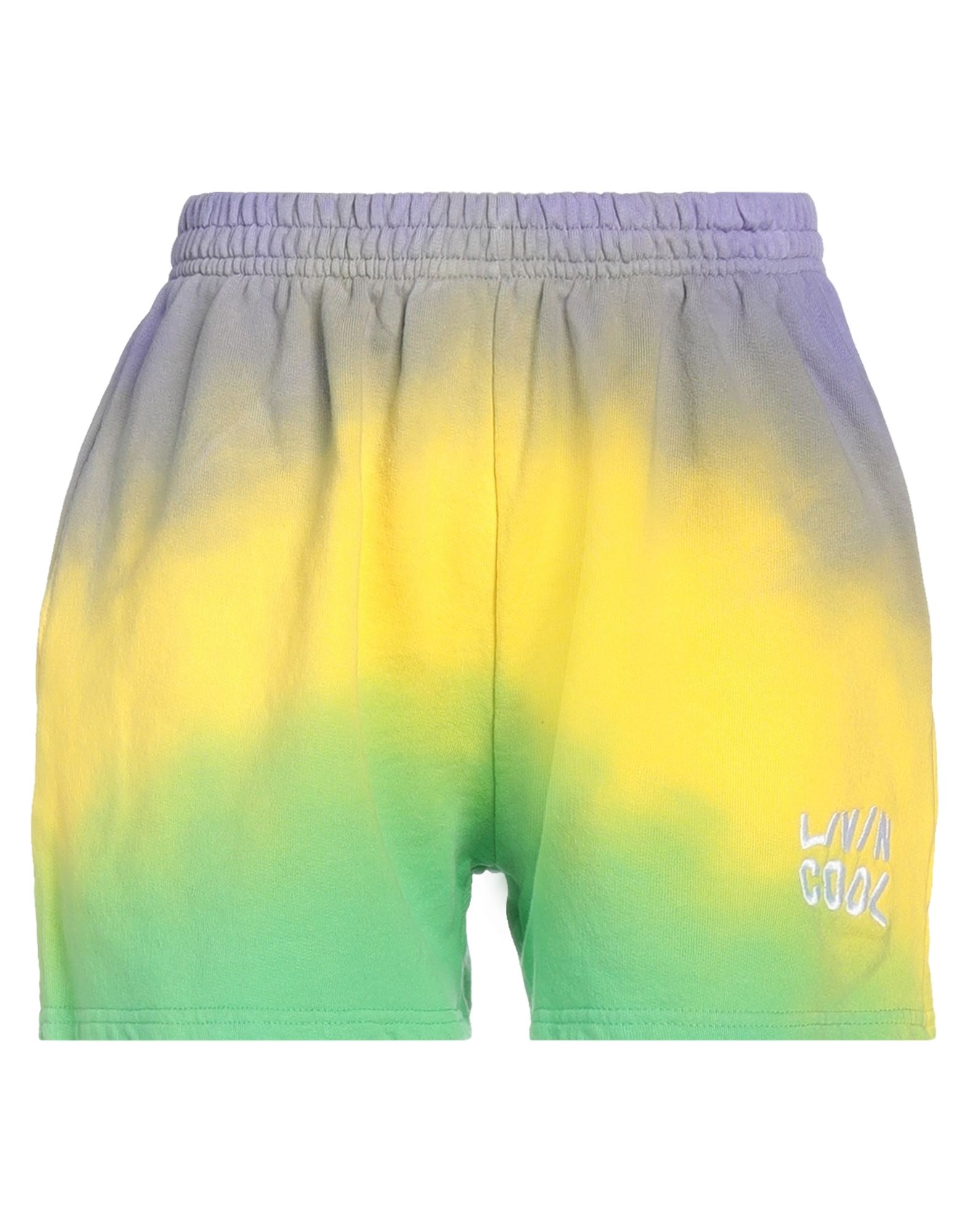 Livincool Woman Shorts & Bermuda Shorts Yellow Size M Cotton