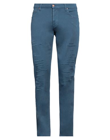 Grey Daniele Alessandrini Man Pants Slate Blue Size 34 Cotton, Elastane