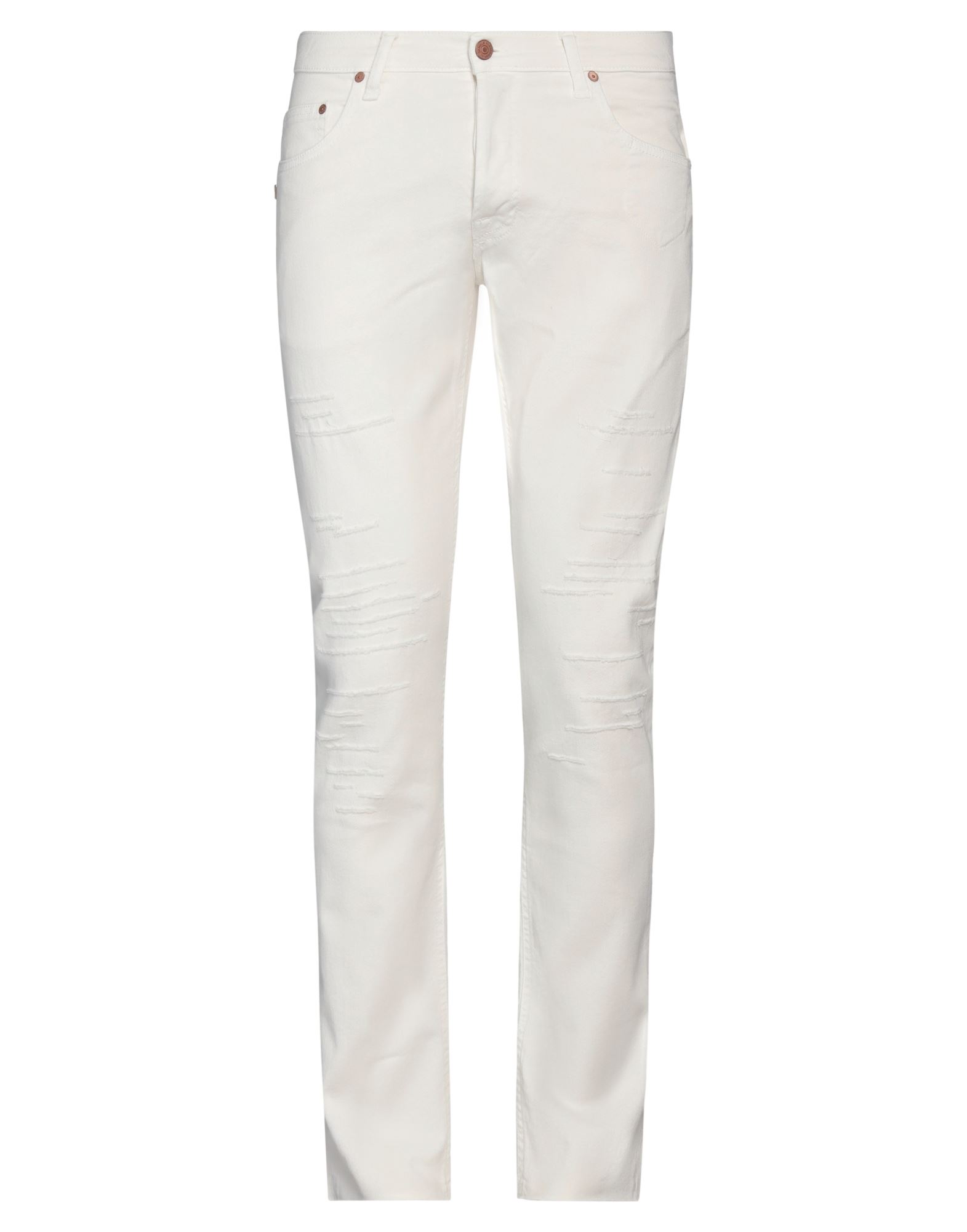 Grey Daniele Alessandrini Man Pants Ivory Size 31 Cotton, Elastane In White