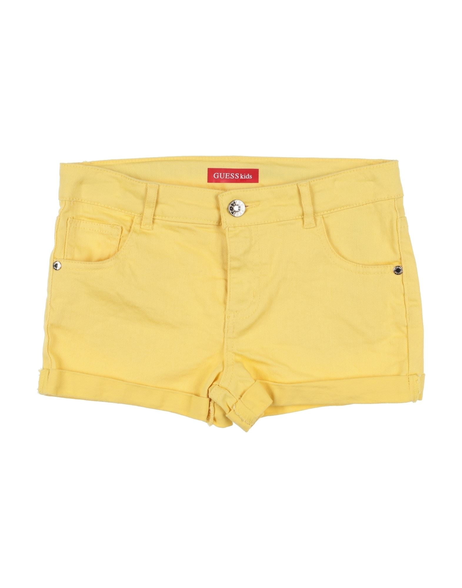 Guess Kids' Denim Shorts In Yellow