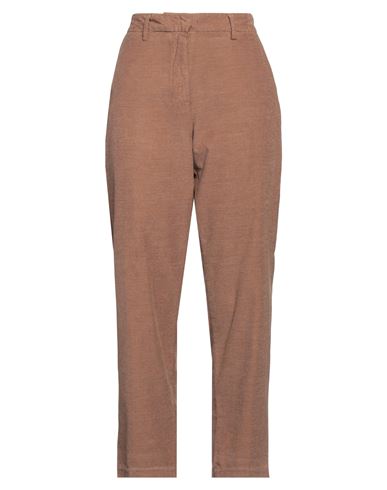 Myths Woman Pants Tan Size 8 Cotton, Polyester In Brown