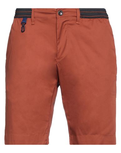 Live Concept Man Shorts & Bermuda Shorts Rust Size 32 Cotton, Nylon, Elastane In Red
