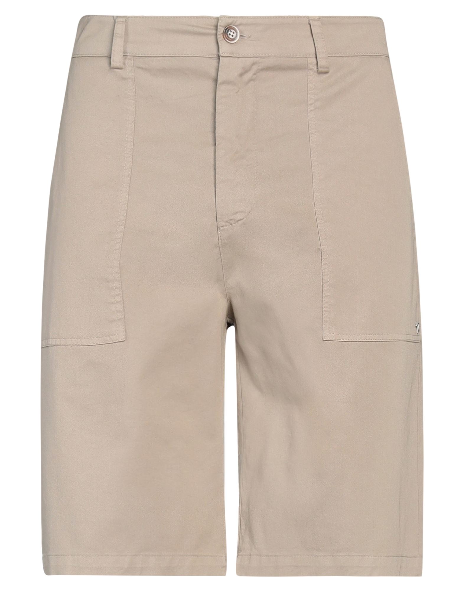 Daniele Alessandrini Homme Man Shorts & Bermuda Shorts Beige Size 28 Cotton, Elastane